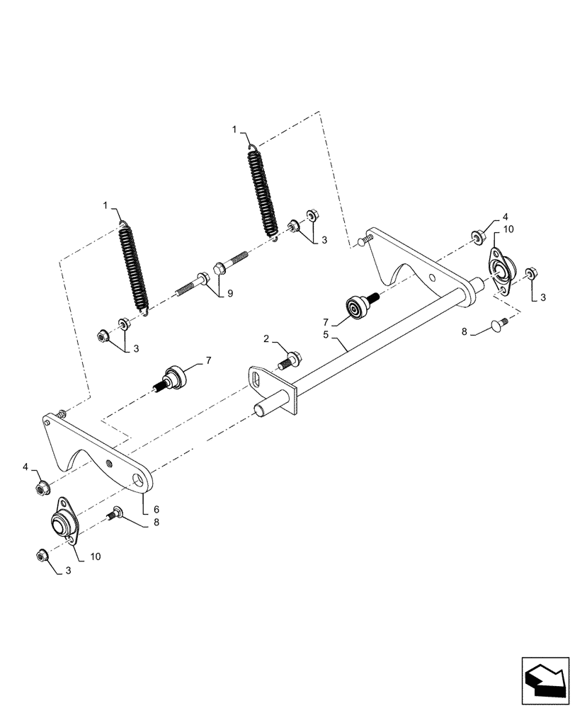 Схема запчастей Case TR310 - (29.200.AM[01]) - HAND & FOOT CONTROLS, SERVO PUMP CENTERING (29) - HYDROSTATIC DRIVE