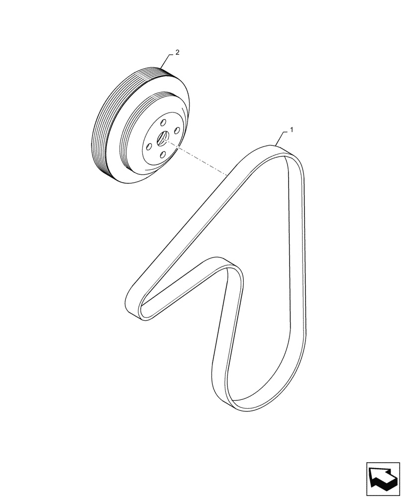 Схема запчастей Case SV340 - (10.414.020[01]) - FAN PULLEY & BELT, EU ONLY (10) - ENGINE