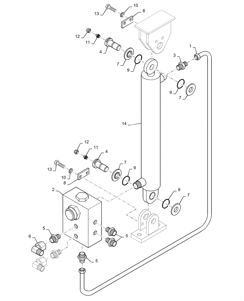 Схема запчастей Case SV212 - (35.900.07) - CYLINDER, HYDRAULIC HOOD LIFT LH - ASN NBNTC3095 (35) - HYDRAULIC SYSTEMS