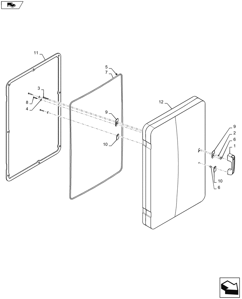 Схема запчастей Case 465 - (09-24A) - DEMOLITION DOOR SUB (09) - CHASSIS