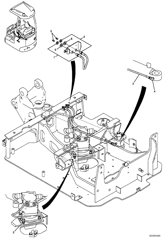 Схема запчастей Case CX17B - (01-016[00]) - LUBRICATION LINES (PU71H00012F1) (71) - LUBRICATION SYSTEM