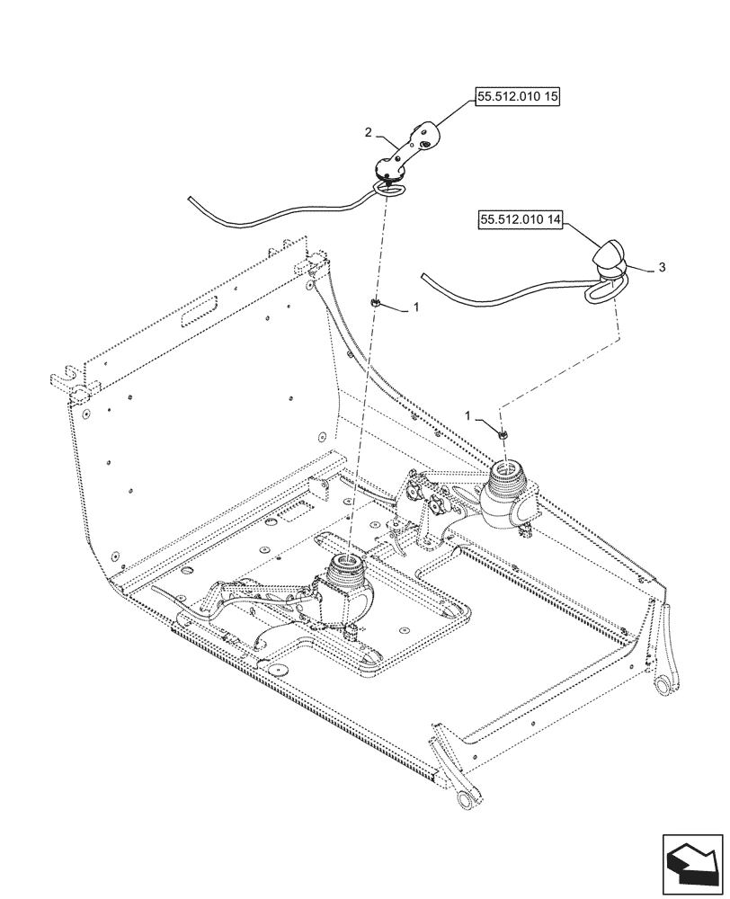 Схема запчастей Case SR270 - (55.512.010[13]) - LEVEL 350 HANDLE GRIPS, ELECTRO-HYDRAULIC CONTROLS, W/ MULTIFUNCTIONAL ELECTRICAL CONTROLS (55) - ELECTRICAL SYSTEMS