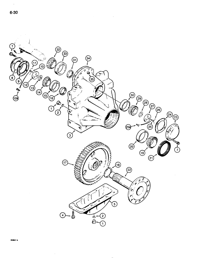 Схема запчастей Case 855D - (6-30) - TRANSMISSION FINAL DRIVE, 70" (1778 MM) GAUGE LGP DOZER MODELS (06) - POWER TRAIN