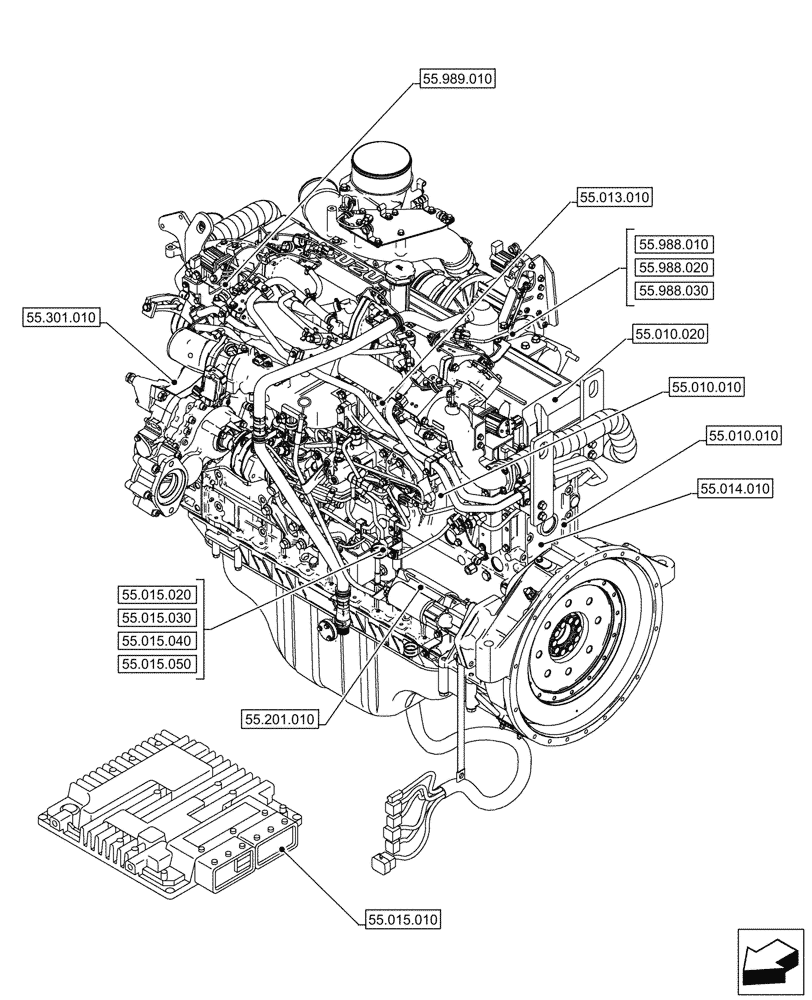 Схема запчастей Case AQ-6WG1XASS11 - (00.000.055) - PICTORIAL INDEX - ELECTRICAL SYSTEMS (00) - GENERAL & PICTORIAL INDEX