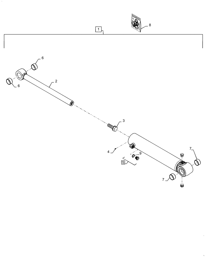 Схема запчастей Case SV340 - (35.723.010) - BUCKET HYDRAULIC CYLINDER (35) - HYDRAULIC SYSTEMS