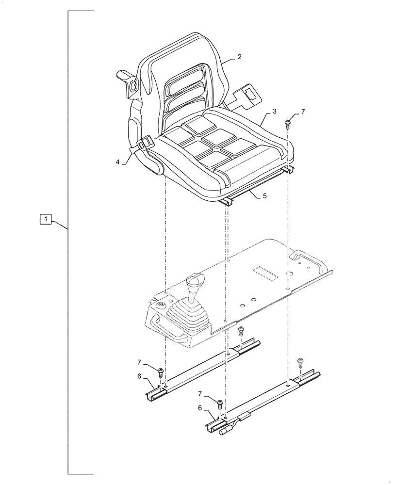 Схема запчастей Case DV26 - (90.120.AD) - OPERATOR SEAT (90) - PLATFORM, CAB, BODYWORK AND DECALS