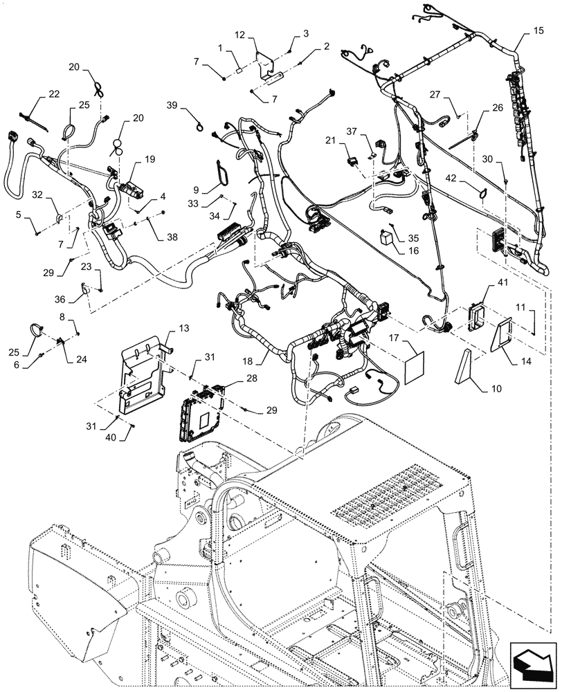 Схема запчастей Case SV280 - (55.101.AC[03]) - WIRE HARNESS & CONNECTOR, ELECTRONIC CONTROLS (29-MAR-2017 & NEWER) (55) - ELECTRICAL SYSTEMS