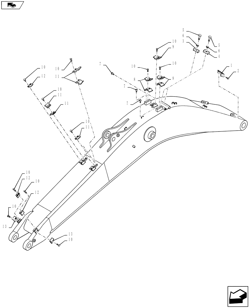 Схема запчастей Case CX235C SR - (84.114.03) - CLAMP - BOOM (84) - BOOMS, DIPPERS & BUCKETS