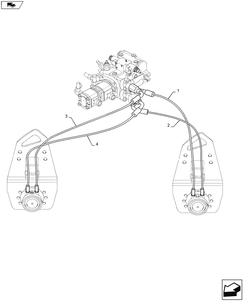 Схема запчастей Case DV26 - (29.218.AC[01]) - DRIVE, HOSE ASSY. (29) - HYDROSTATIC DRIVE