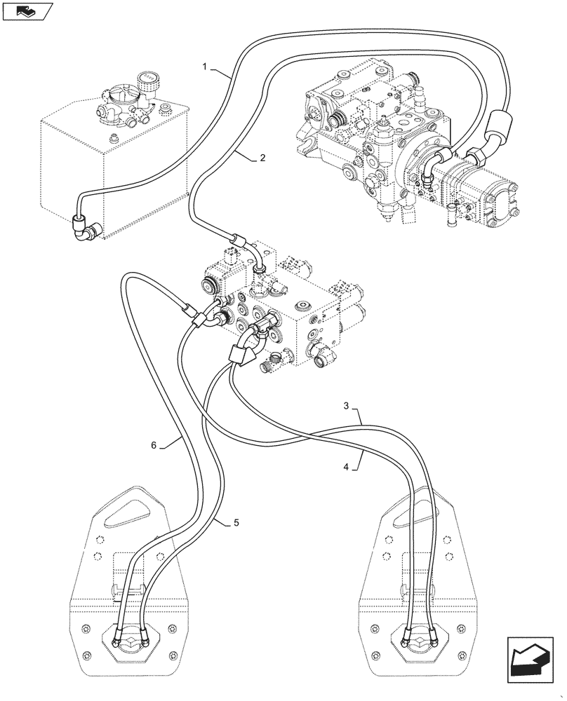 Схема запчастей Case DV45 - (35.903.AE[02]) - VIBRATION DAMPER, HOSE (35) - HYDRAULIC SYSTEMS