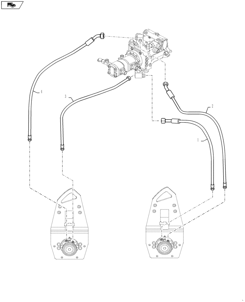 Схема запчастей Case DV45 - (29.218.AC[03]) - DRIVE, HOSE ASSY. (29) - HYDROSTATIC DRIVE