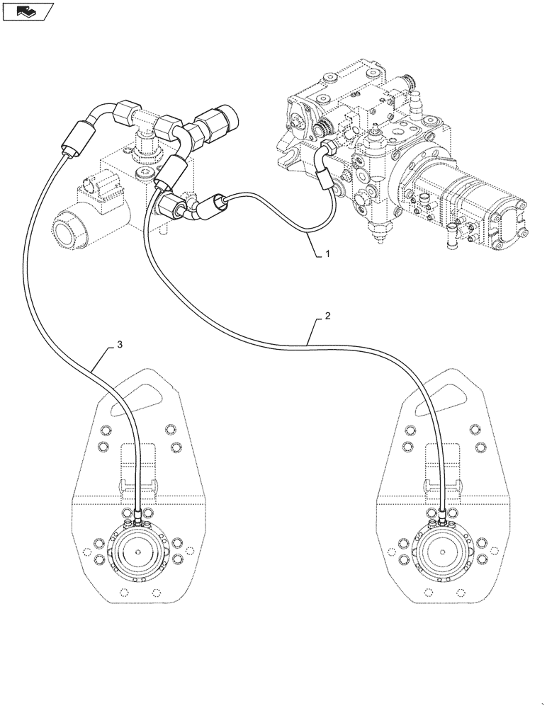 Схема запчастей Case DV36 - (33.202.AP[02]) - BRAKE RESERVOIR & LINES (33) - BRAKES & CONTROLS