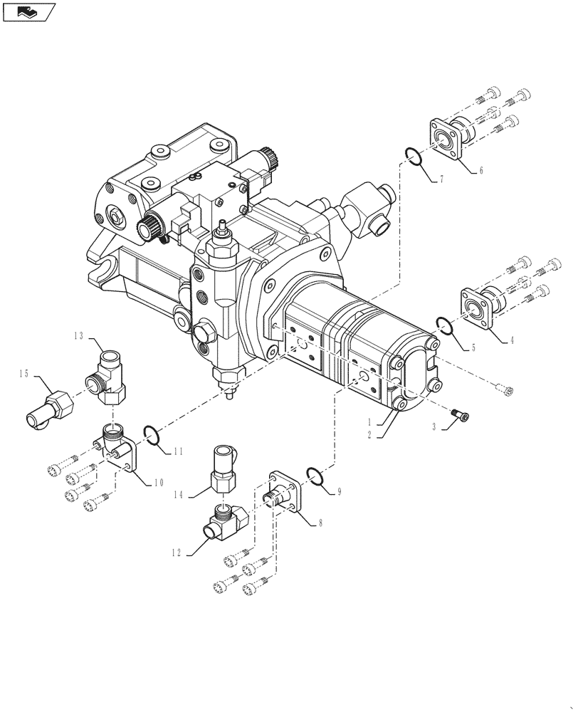 Схема запчастей Case DV26CC - (35.104.AA[03]) - HYDRAULIC PUMP - ASN NFNTU0426 (35) - HYDRAULIC SYSTEMS