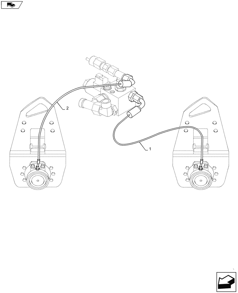 Схема запчастей Case DV23 - (33.202.AP[02]) - BRAKE RESERVOIR & LINES, REAR (33) - BRAKES & CONTROLS