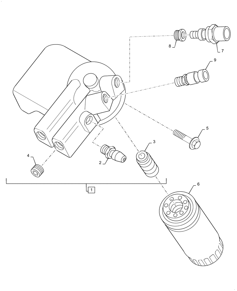 Схема запчастей Case 335B - (01A12010160[001]) - FUEL FILTER (87318991) (01) - ENGINE