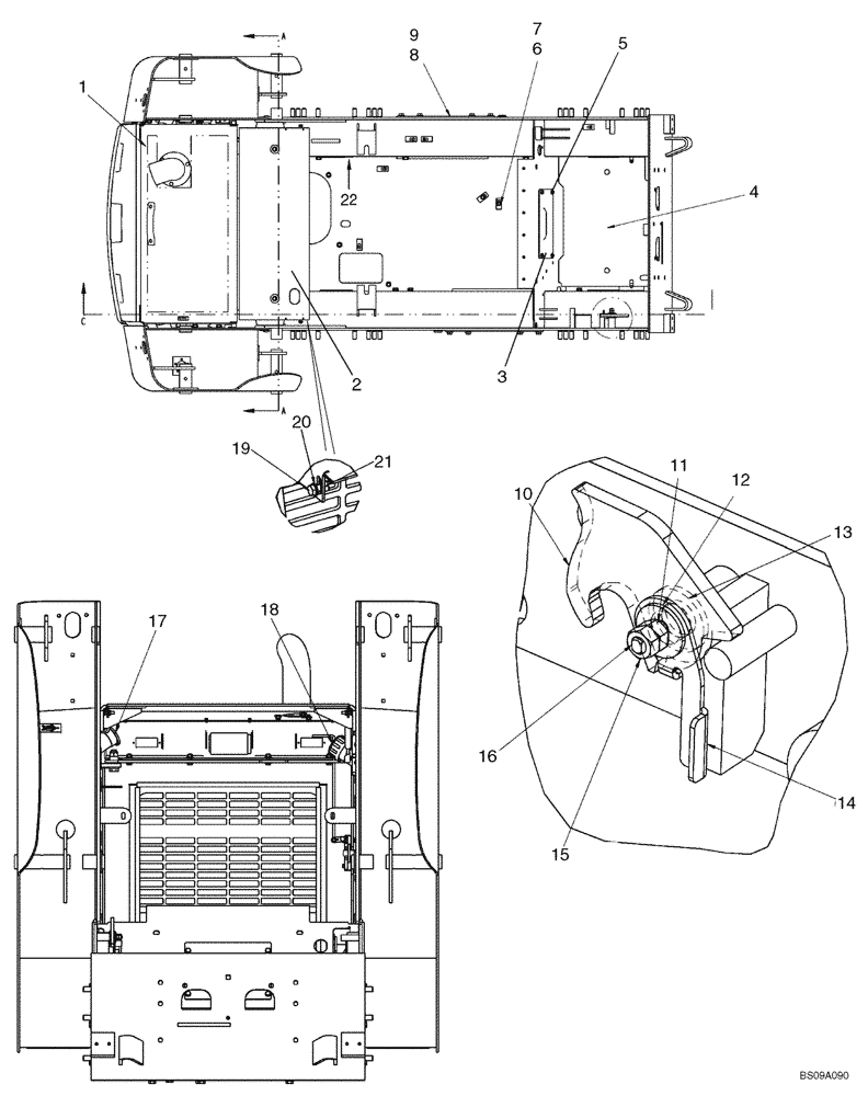 Схема запчастей Case 440 - (09-17) - CHASSIS (440) (09) - CHASSIS