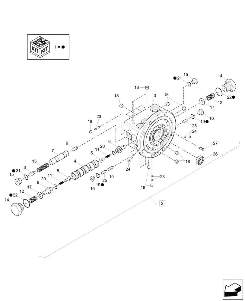 Схема запчастей Case CX17C - (35.353.020[02]) - TRAVEL MOTOR & REDUCTION GEAR, COMPONENTS - BEGIN SN NZLN51058 (35) - HYDRAULIC SYSTEMS