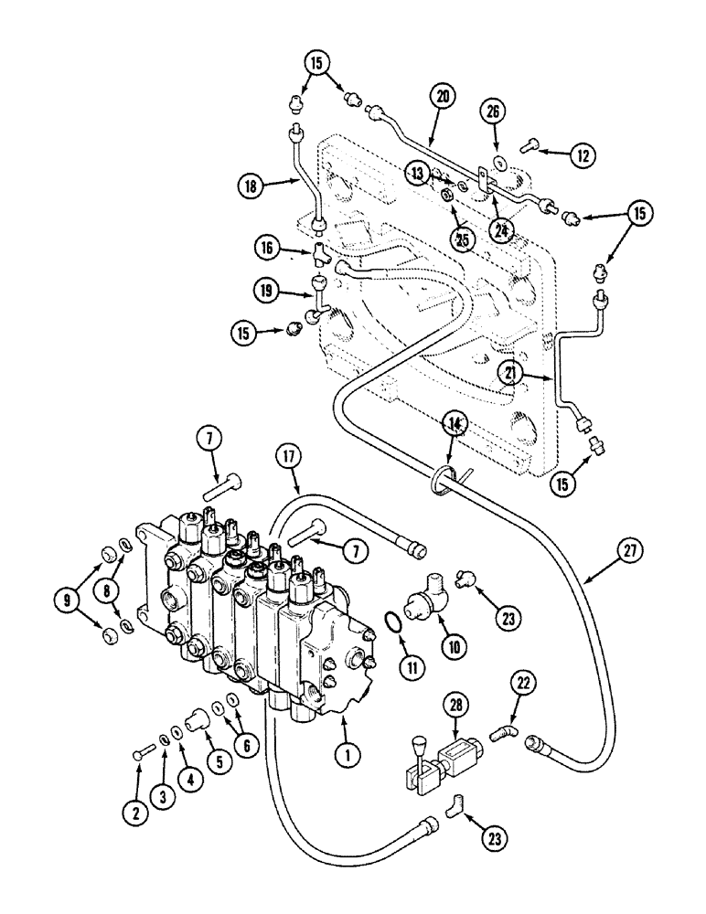 Схема запчастей Case 580SK - (8-168) - HYDRAULIC CIRCUIT LOCKING VALVE, PRESTIGE VERSION, S/N AND UP JJH0045480 (08) - HYDRAULICS