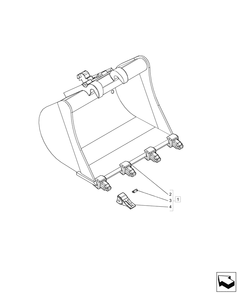 Схема запчастей Case CX26C - (84.100.027) - BUCKET (600MM) (84) - BOOMS, DIPPERS & BUCKETS