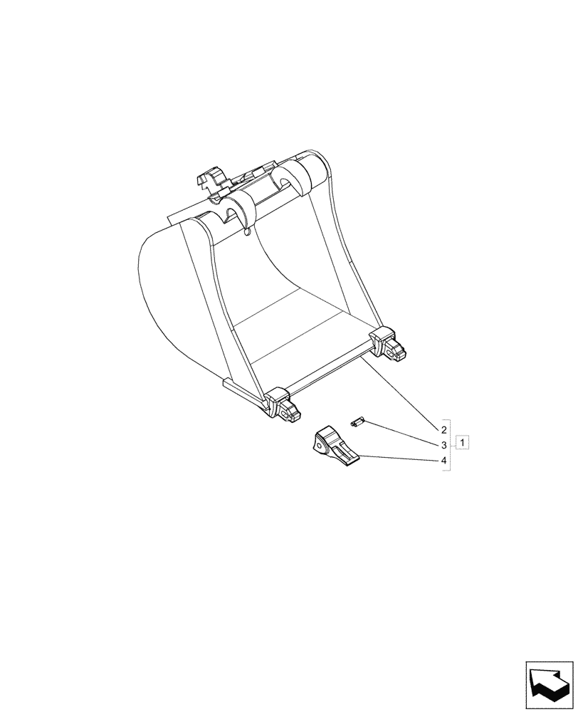 Схема запчастей Case CX26C - (84.100.021) - BUCKET (250MM) (84) - BOOMS, DIPPERS & BUCKETS