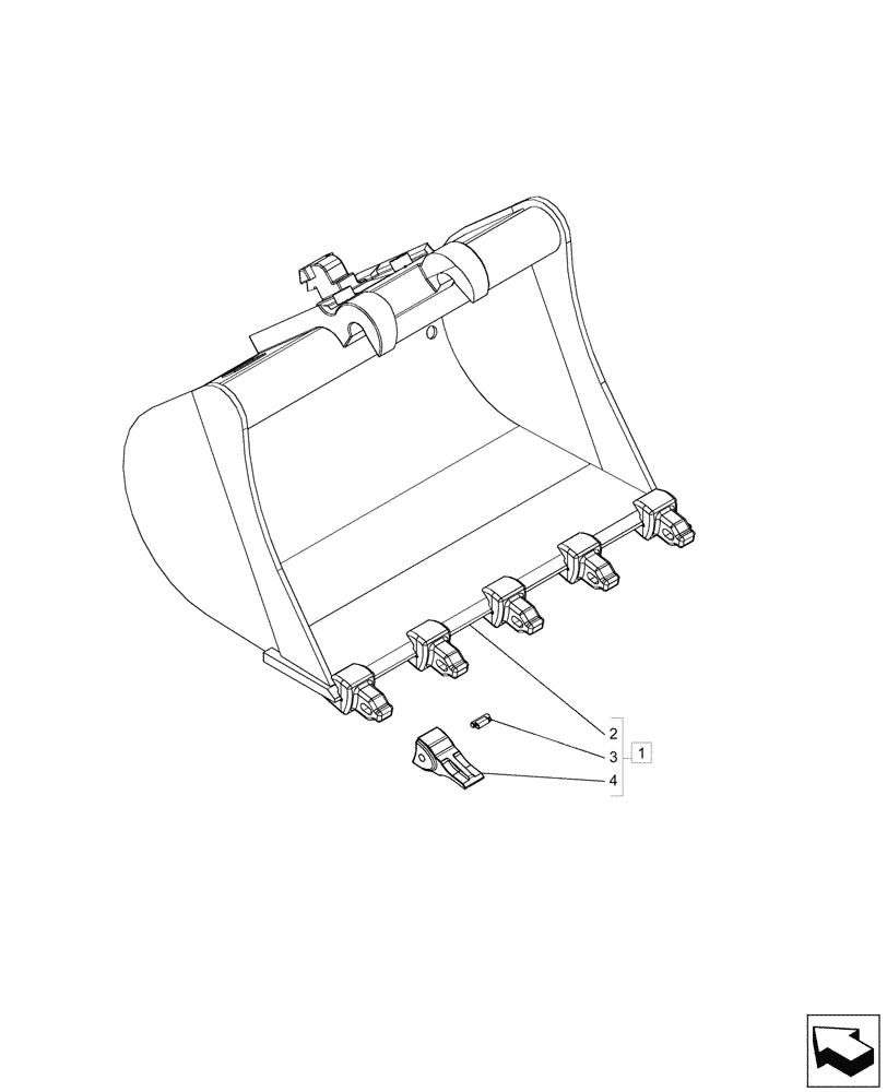 Схема запчастей Case CX26C - (84.100.028) - BUCKET (700MM) (84) - BOOMS, DIPPERS & BUCKETS