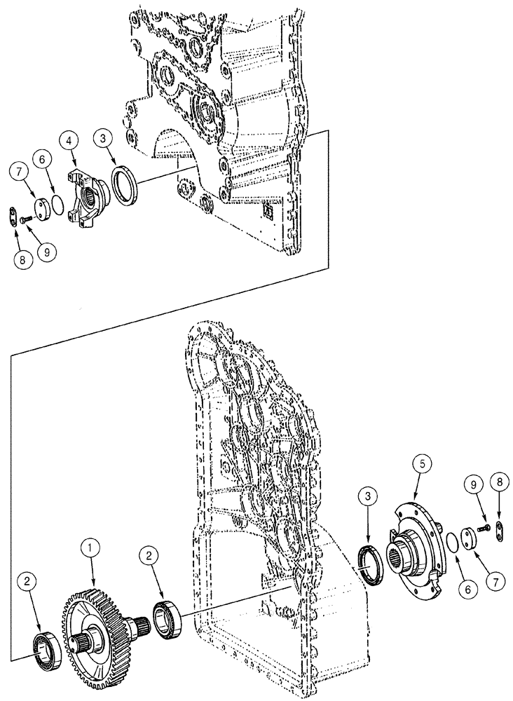 Схема запчастей Case 721C - (06-13) - TRANSMISSION - SHAFT, OUTPUT (06) - POWER TRAIN