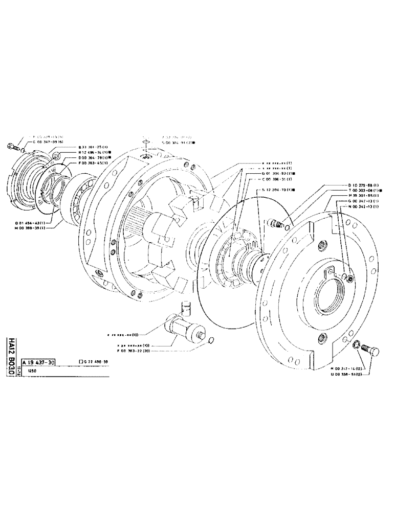 Схема запчастей Case 75P - (079) - HYDRAULIC MOTOR 1250 (07) - HYDRAULIC SYSTEM