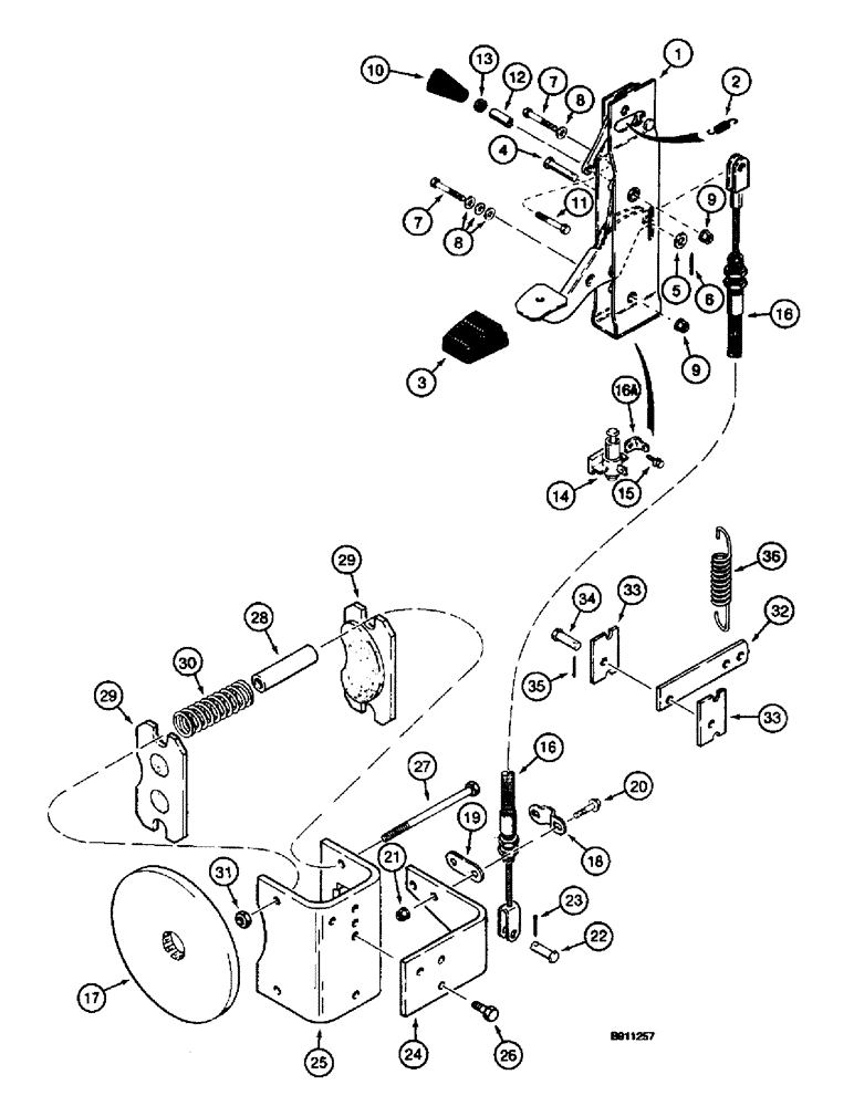 Схема запчастей Case 660 - (7-2) - PARKING/EMERGENCY BRAKE (07) - BRAKES