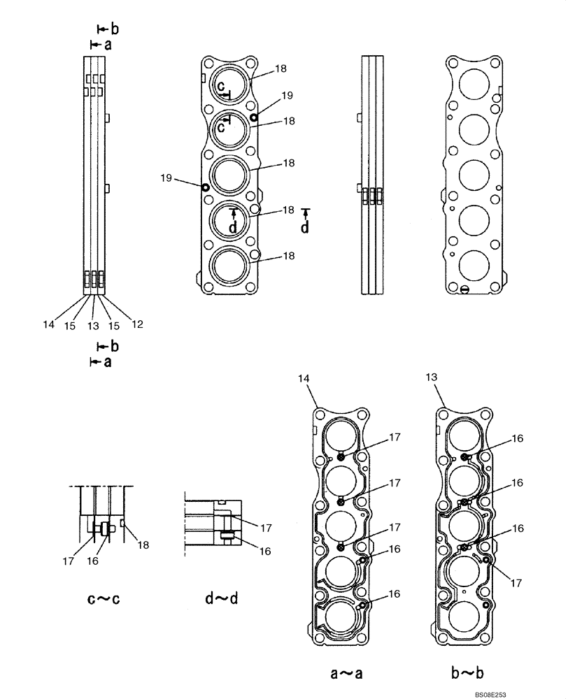 Схема запчастей Case CX350B - (08-77) - CONTROL VALVE (08) - HYDRAULICS