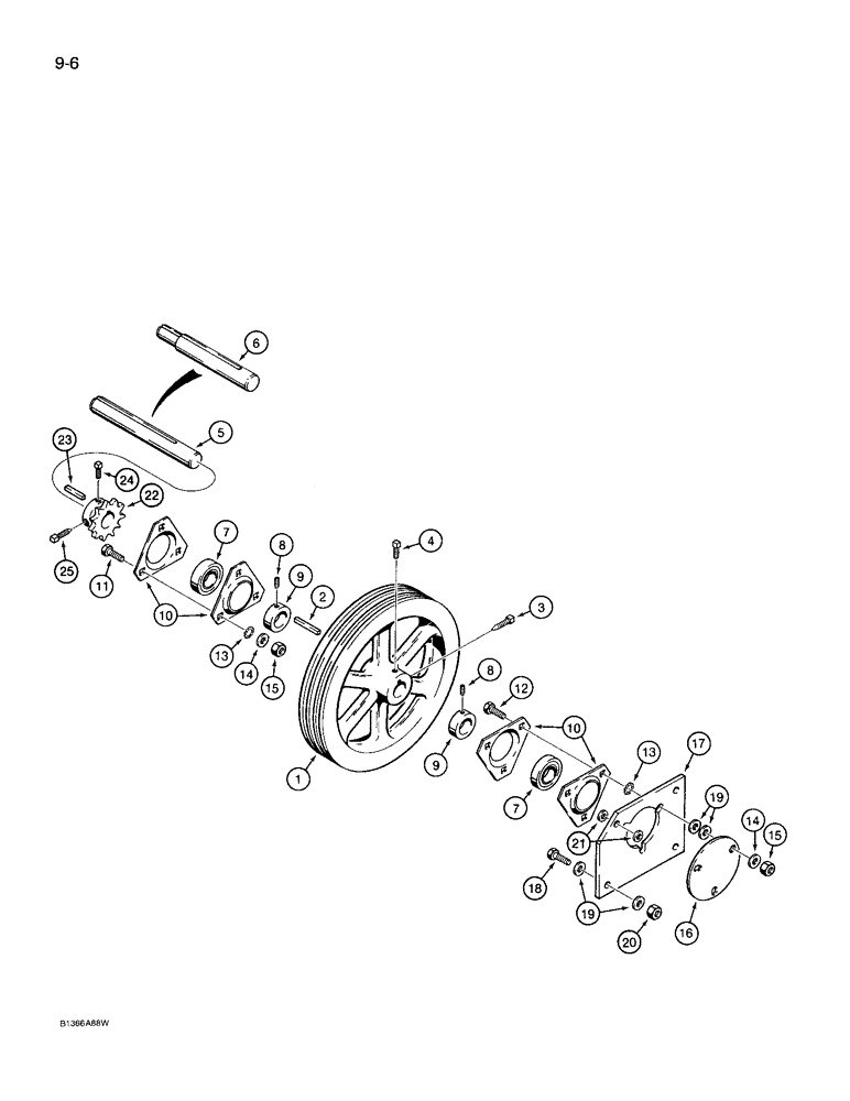 Схема запчастей Case TL100 - (9-06) - DIGGING DRIVE AND BEARINGS (09) - CHASSIS/ATTACHMENTS