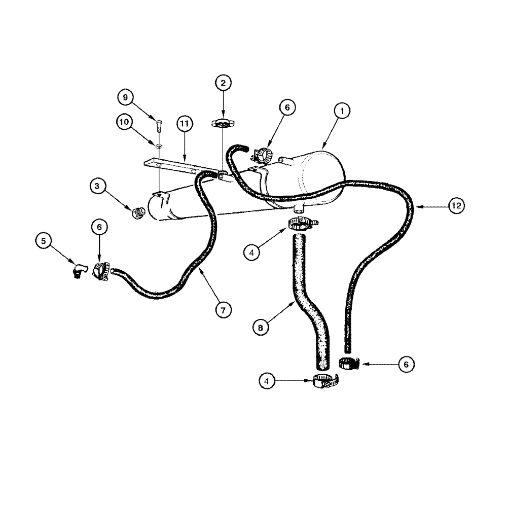 Схема запчастей Case 865 DHP - (2-010) - COOLING SYSTEM - EXPANSION TANK (02) - ENGINE