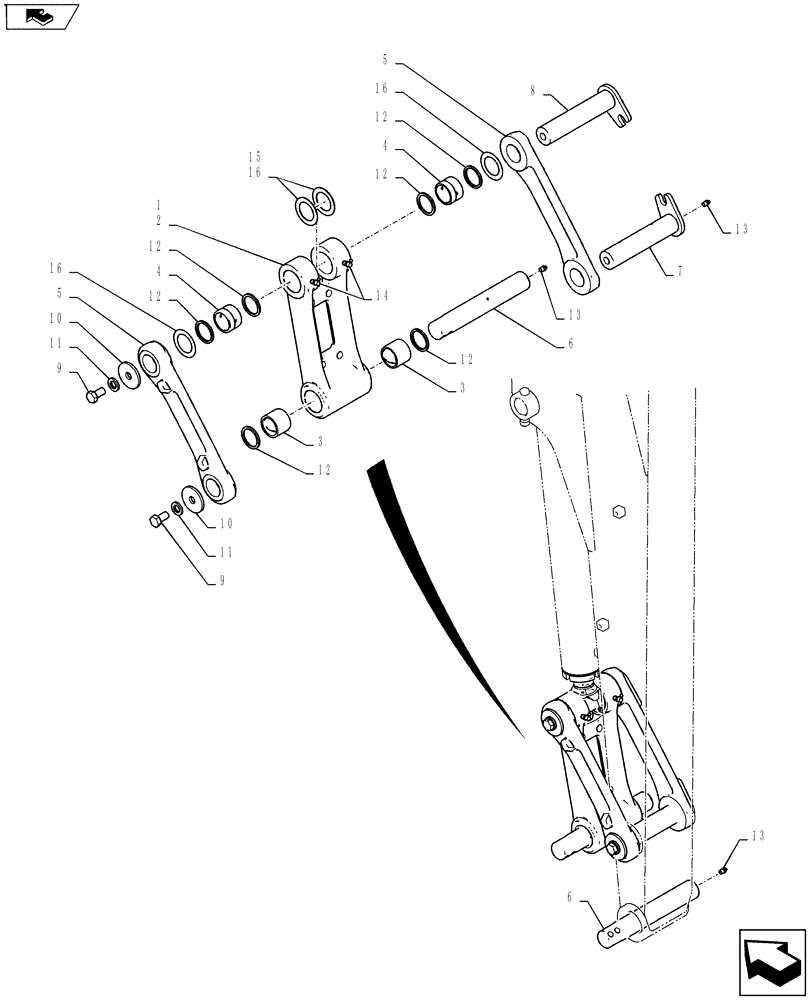 Схема запчастей Case CX55BMSR - (03-017[00]) - ARM GROUP (84) - BOOMS, DIPPERS & BUCKETS