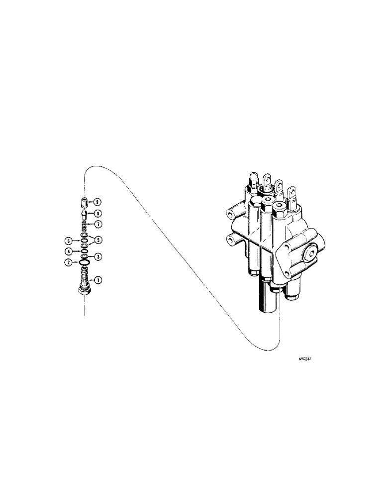 Схема запчастей Case 310G - (272[1]) - CHECK VALVE (07) - HYDRAULIC SYSTEM