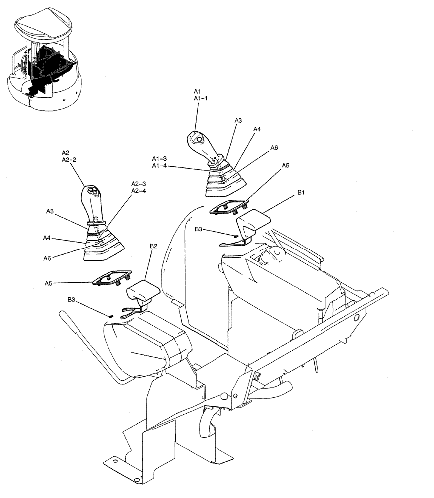 Схема запчастей Case CX27B PV13 - (01-029) - GRIP ASSY (05) - SUPERSTRUCTURE