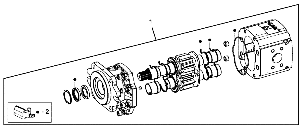 Схема запчастей Case 327B - (47BD0000001[001]) - SEAL REPLACEMENT KIT, PUMP HYDRAULIC (89500409411) (09) - Implement / Hydraulics / Frame / Brakes