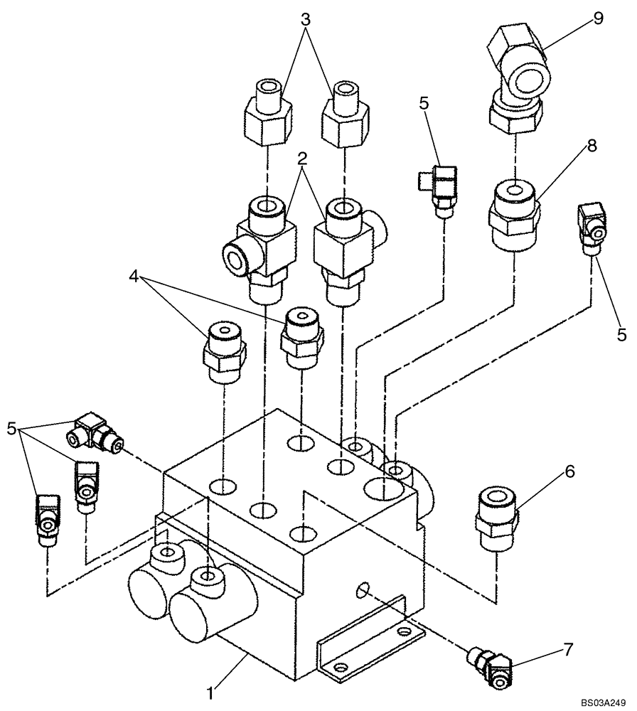 Схема запчастей Case 686G - (8-14B) - VALVE ASSY - LIFT AND CROWD (ASN 686G JFE0000705; 686GXR JFE0001847; 688G JFE0003612) (08) - HYDRAULICS