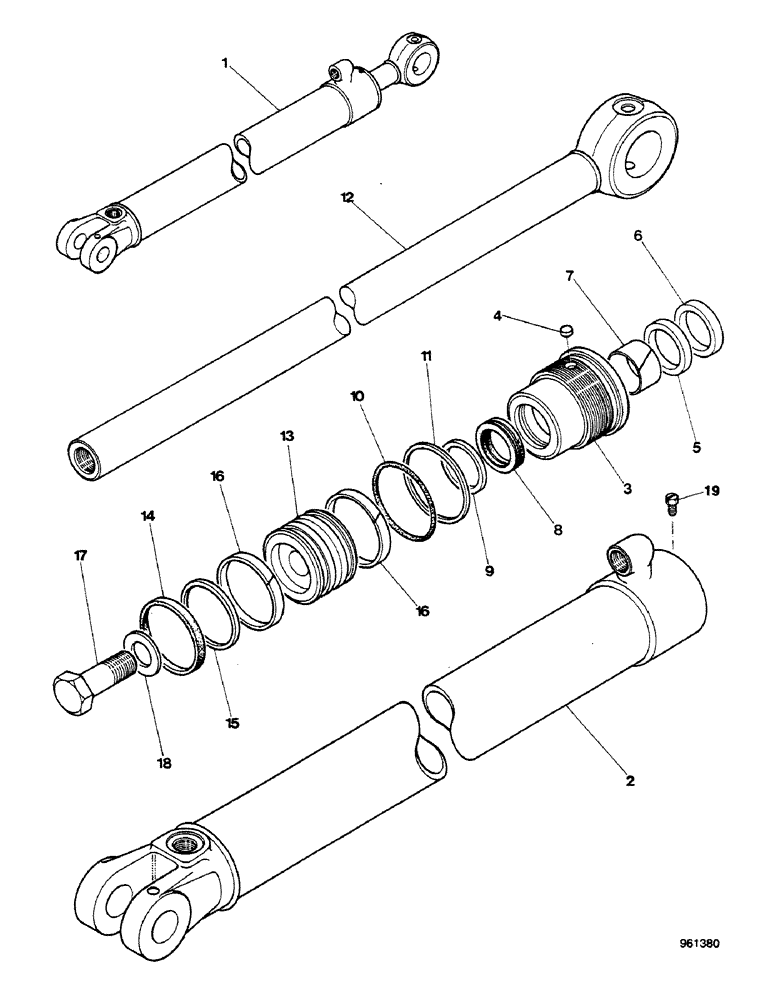 Схема запчастей Case 580G - (328) - BACKHOE - BOOM CYLINDER (08) - HYDRAULICS