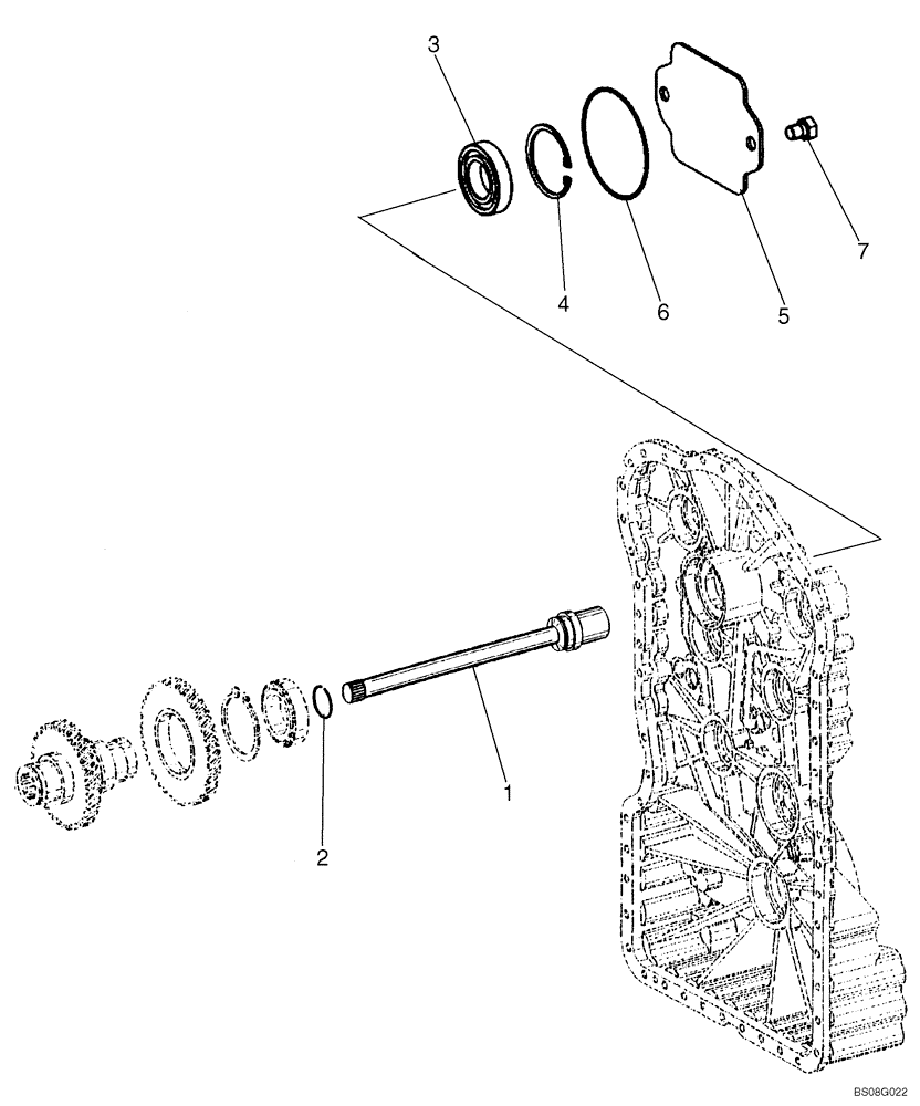 Схема запчастей Case 621E - (06-33) - TRANSMISSION - POWER TAKE OFF - P.I.N. N8F203848 AND AFTER (06) - POWER TRAIN