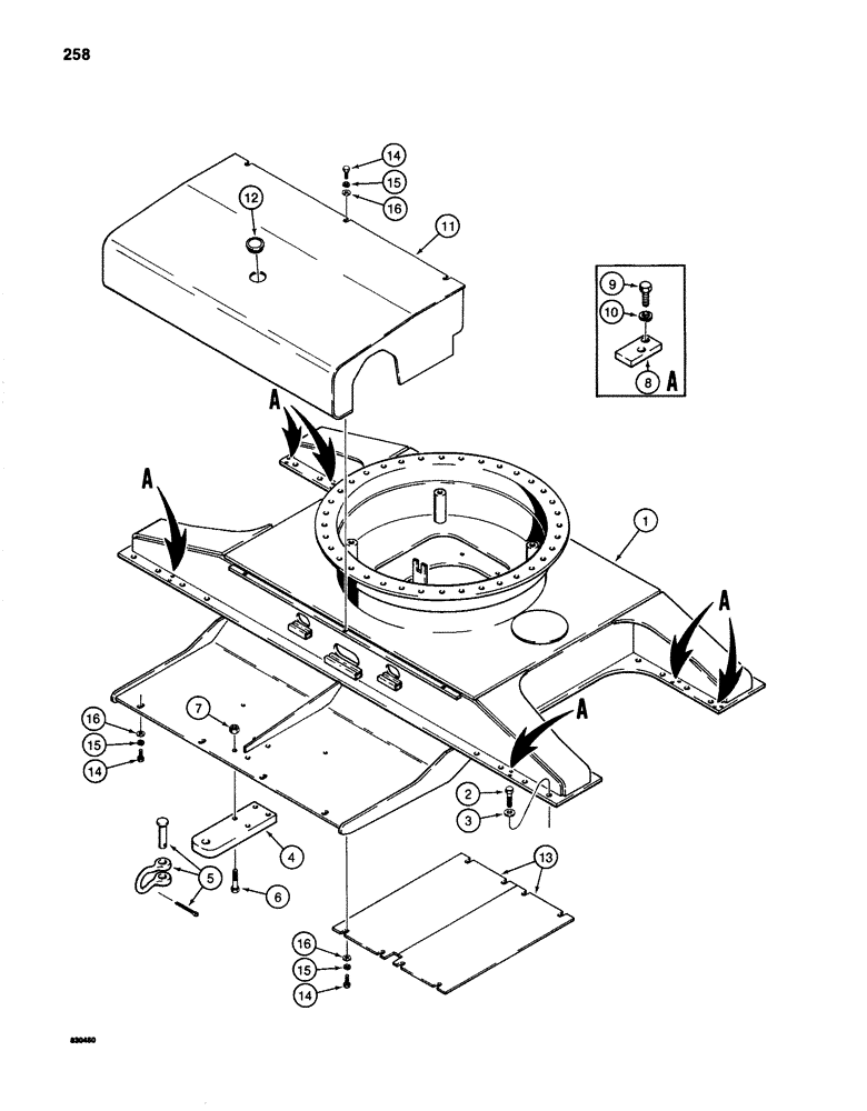 Схема запчастей Case 1280 - (258) - UNDERCARRIAGE (04) - UNDERCARRIAGE