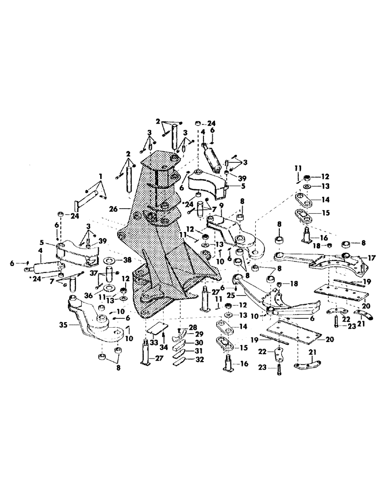 Схема запчастей Case 40BLC - (158) - 20" FELLER BUNCHER AND ATTACHING PARTS (18) - ATTACHMENT ACCESSORIES