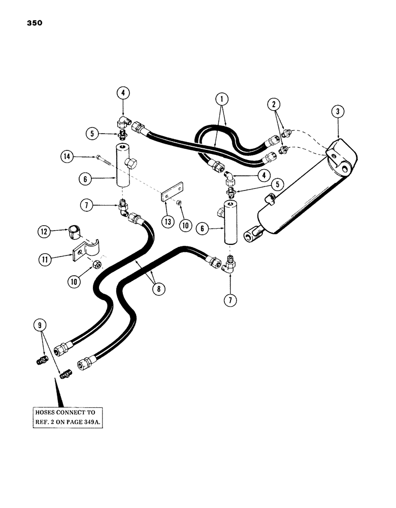 Схема запчастей Case 980B - (350) - WRIST-O-TWIST HYDRAULIC (07) - HYDRAULIC SYSTEM