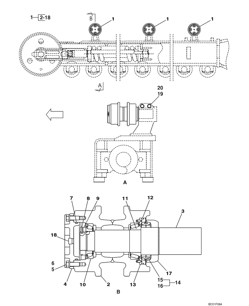 Схема запчастей Case CX800 - (05-09) - TRACK - ROLLER (11) - TRACKS/STEERING