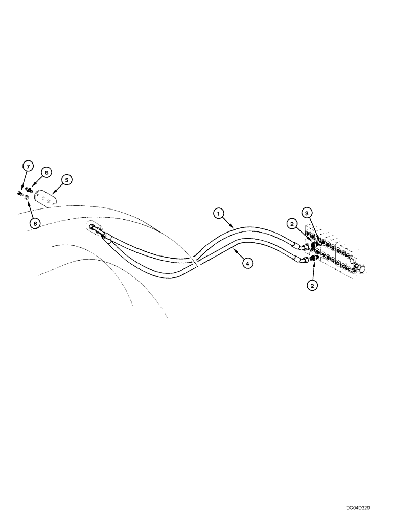 Схема запчастей Case 865 - (08.15[00]) - BLADE HYDRAULIC CIRCUIT - TILT (08) - HYDRAULICS