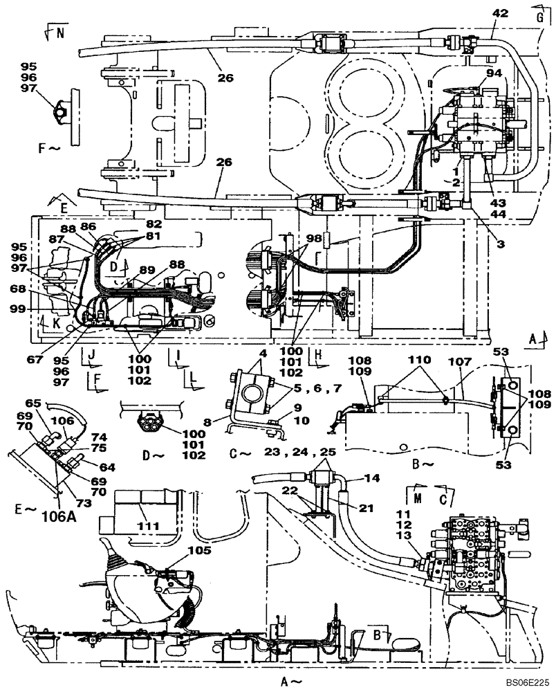 Схема запчастей Case CX800 - (08-43D) - HYDRAULICS - DOUBLE ACTING CIRCUIT, TRIGGERED ACTIVATED (08) - HYDRAULICS