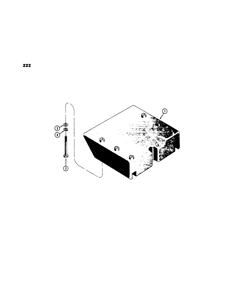 Схема запчастей Case 450 - (222) - FRONT COUNTERWEIGHT (05) - UPPERSTRUCTURE CHASSIS