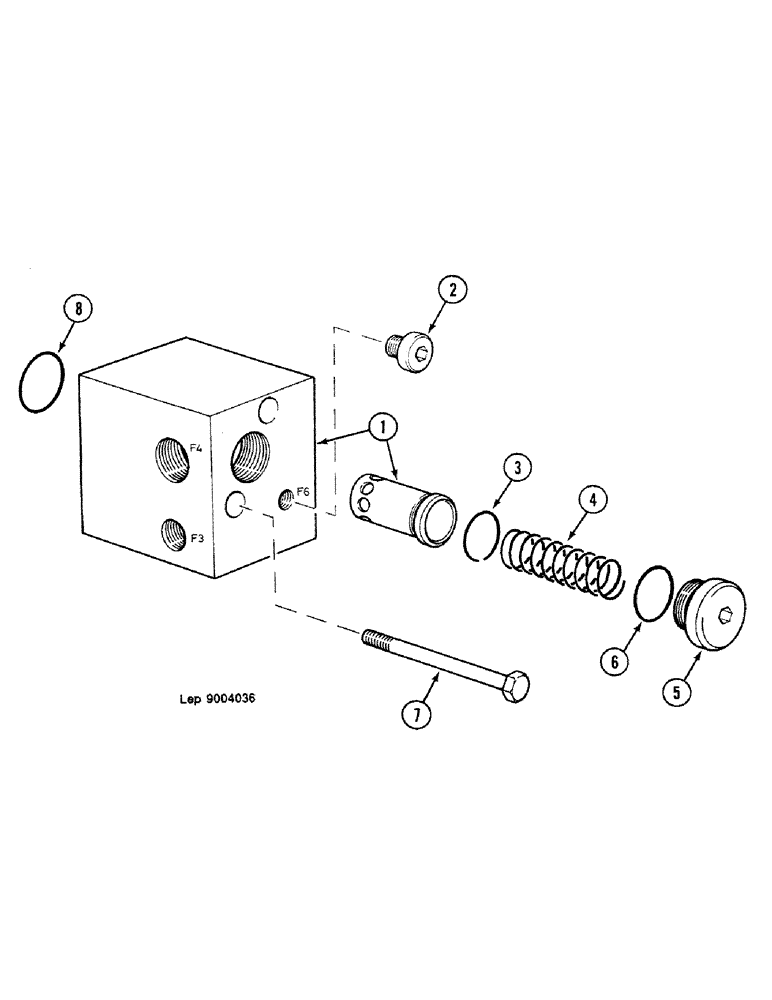 Схема запчастей Case 688C - (8C-36) - FORCED FEED VALVE, (XXXXX-) (07) - HYDRAULIC SYSTEM