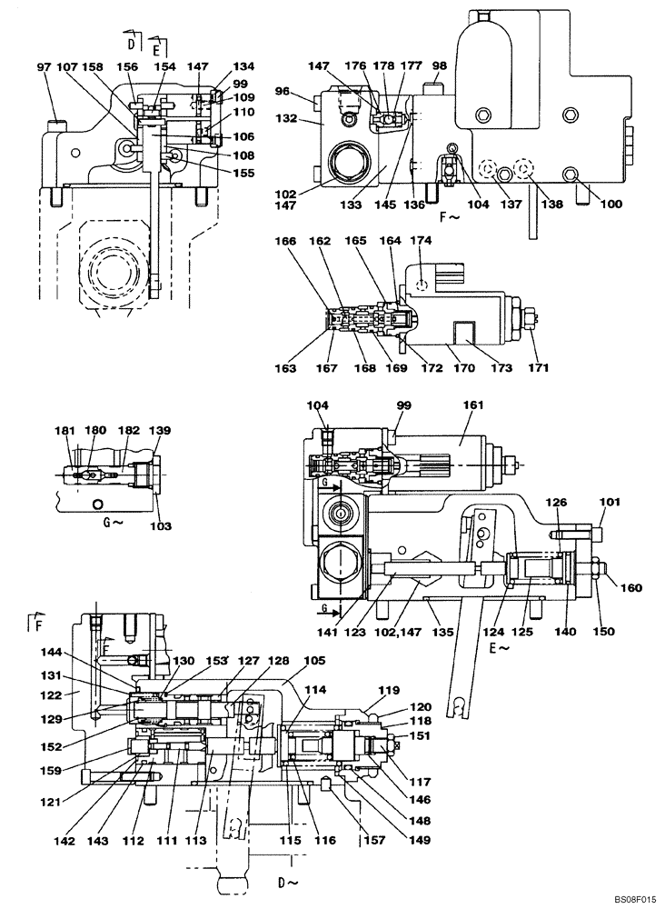 Схема запчастей Case CX700B - (08-31) - HIGH PRESSURE PUMP - REGULATOR (08) - HYDRAULICS