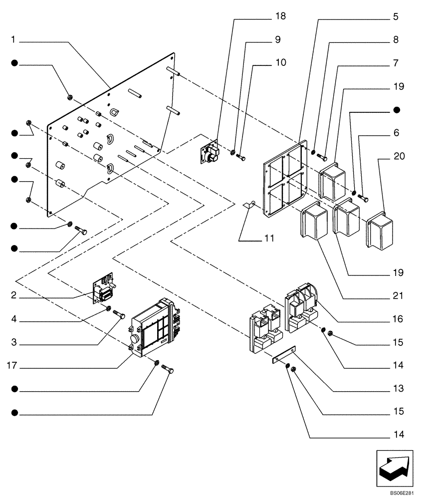 Схема запчастей Case 721E - (04-07A) - PANEL, CONTROL (04) - ELECTRICAL SYSTEMS