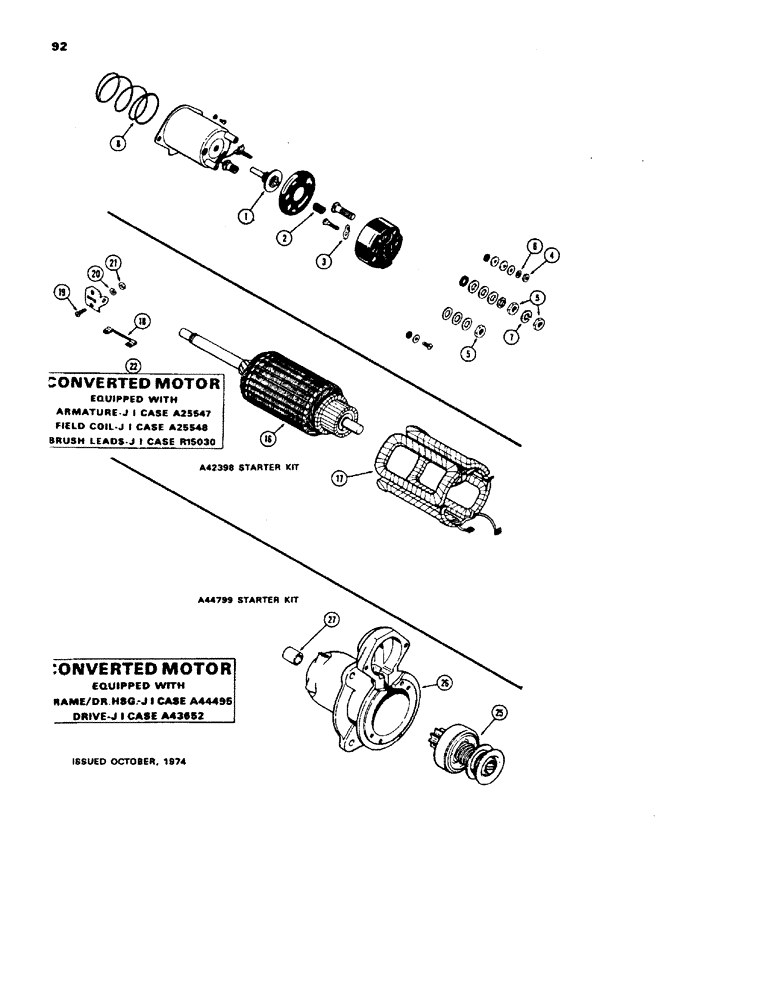 Схема запчастей Case 480B - (092) - SOLENOID, (188) DIESEL ENGINE 