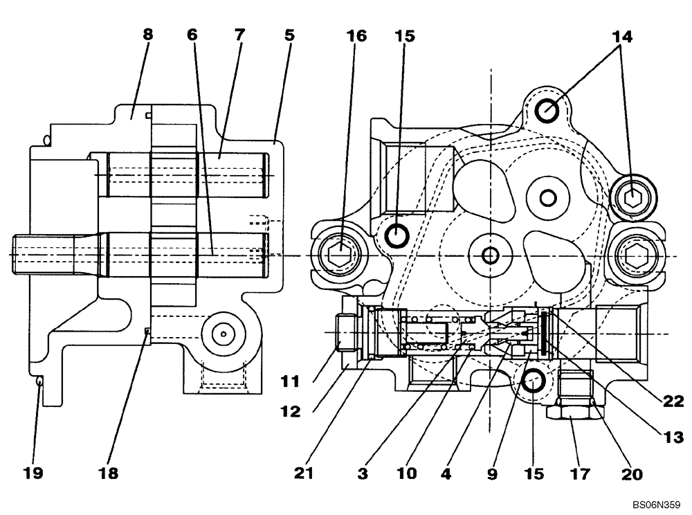 Схема запчастей Case CX470B - (08-92) - HIGH PRESSURE PUMP - PUMP, PILOT CONTROL (08) - HYDRAULICS
